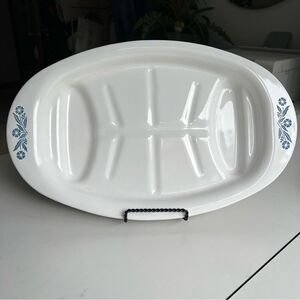 Vintage Corning Ware Blue Cornflower P-19 Platter 16.5 x 10”. MINT Condition